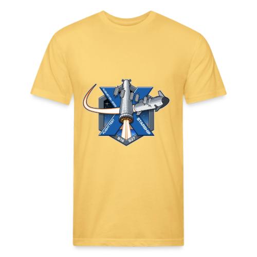 Starship Flight 10 Patch - Men’s Fitted Poly/Cotton T-Shirt