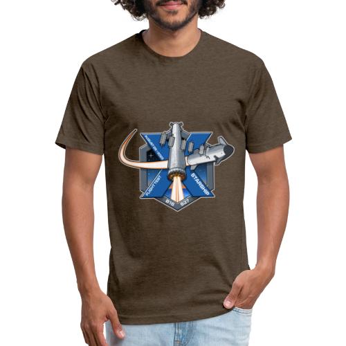 Starship Flight 10 Patch - Men’s Fitted Poly/Cotton T-Shirt