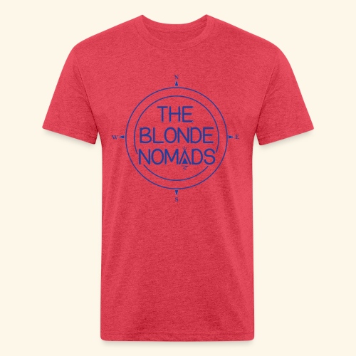 The Blonde Nomads Blue Logo - Men’s Fitted Poly/Cotton T-Shirt