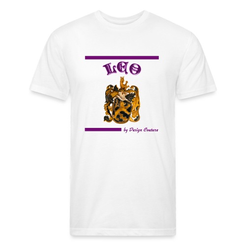 LEO PURPLE - Men’s Fitted Poly/Cotton T-Shirt