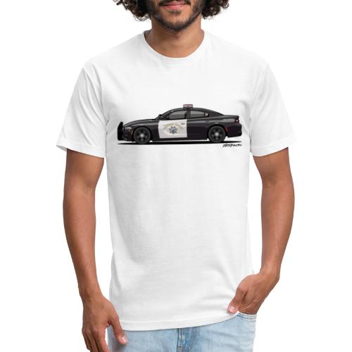 California Highway Patrol Charger Police Car - Men’s Fitted Poly/Cotton T-Shirt