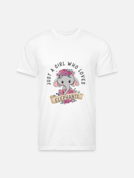 Elephant - Unisex Poly/Cotton T-Shirt - white