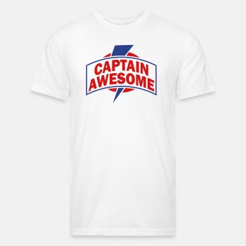 Captain awesome - Fitted Cotton/Poly T-Shirt for men