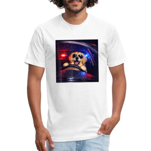Funny Police Golden Retriever Meme Tee - Unisex Poly/Cotton T-Shirt