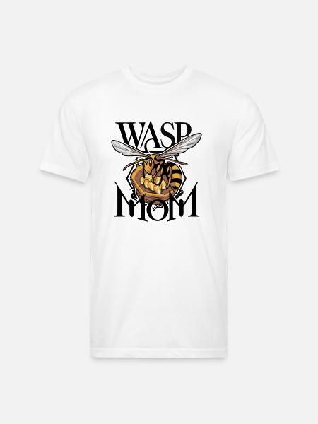 Wasp Mom CLASSIC EDITION - Unisex Poly/Cotton T-Shirt - white