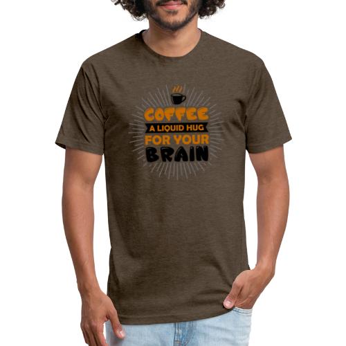 coffee a liquid hug for your brain 5262170 - Men’s Fitted Poly/Cotton T-Shirt