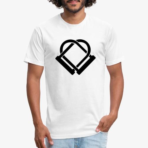 Bike U Lock Heart - Unisex Poly/Cotton T-Shirt