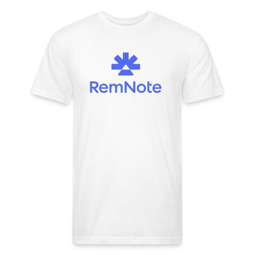 Purple logo with text, vertically stacked - Unisex Poly/Cotton T-Shirt