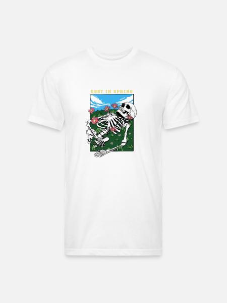 Rest in Spring - Unisex Poly/Cotton T-Shirt - white