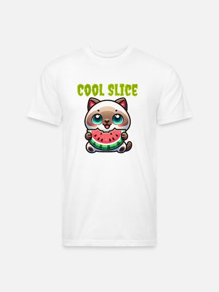 Cool Slice - Unisex Poly/Cotton T-Shirt - white