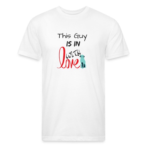 This Guy Love Dog - Men’s Fitted Poly/Cotton T-Shirt