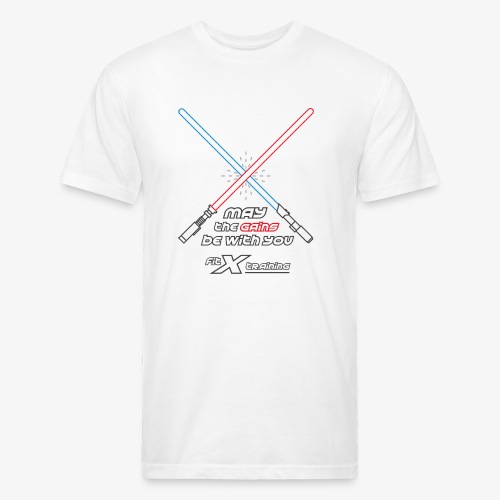May the Gains be with You - DK - FITx - Men’s Fitted Poly/Cotton T-Shirt