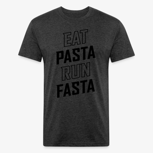 Eat Pasta Run Fasta v2 - Men’s Fitted Poly/Cotton T-Shirt