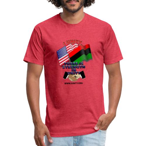 us afro E02 - Men’s Fitted Poly/Cotton T-Shirt
