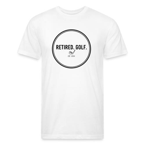 Retired Golf Est 20XX - Custom Retirement Gift Tee - Unisex Poly/Cotton T-Shirt