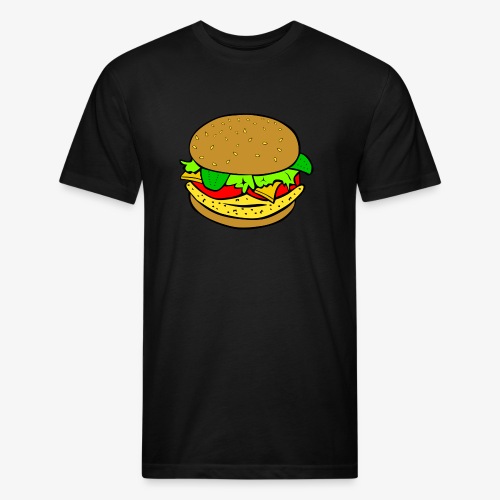 Comic Burger - Men’s Fitted Poly/Cotton T-Shirt