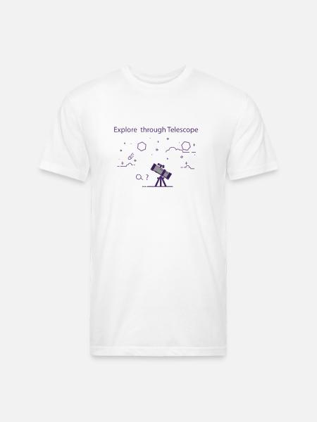 Telescope - Unisex Poly/Cotton T-Shirt - white