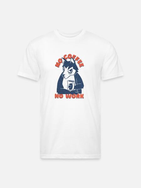 Coffee Dog Love it - Unisex Poly/Cotton T-Shirt - white