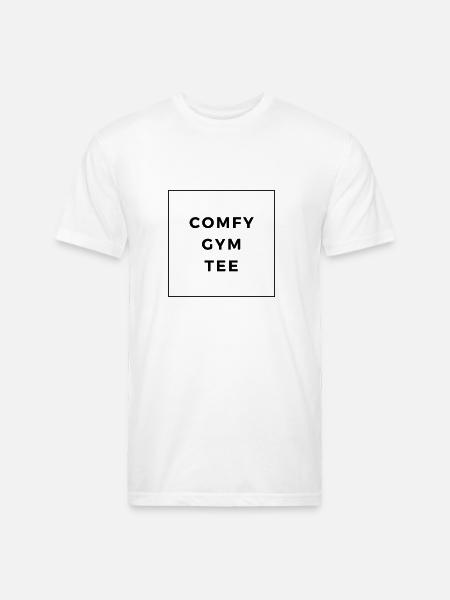 Comfy Gym Tee - Unisex Poly/Cotton T-Shirt - white