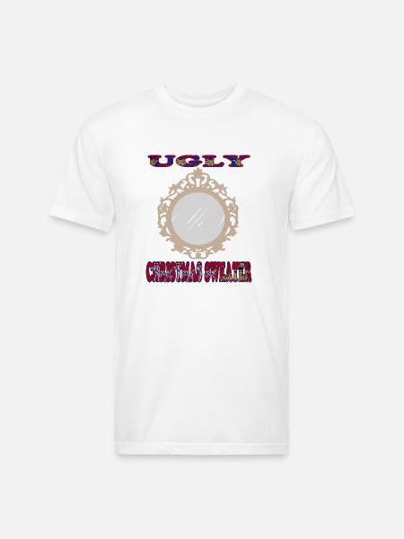 Ugly Mirror - Unisex Poly/Cotton T-Shirt - white