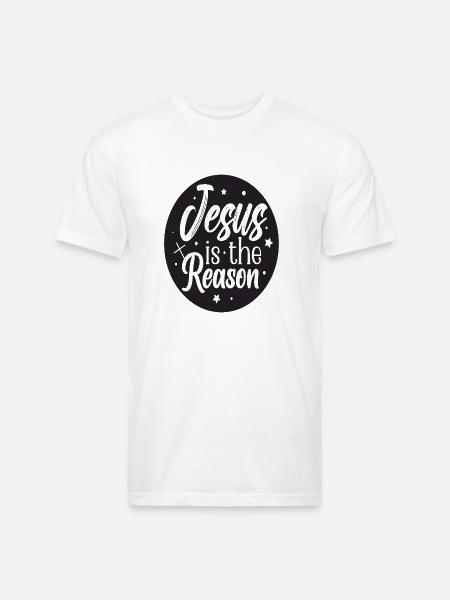 Jesus is the Reason - Unisex Poly/Cotton T-Shirt - white