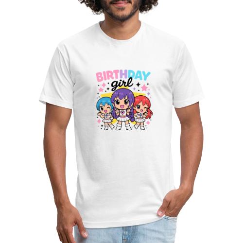 Cute Chibi Birthday Idol Girls - Unisex Poly/Cotton T-Shirt