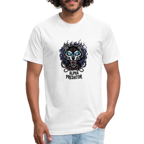 Alpha Predator Wolf Fierce Neon Eyes - Unisex Poly/Cotton T-Shirt