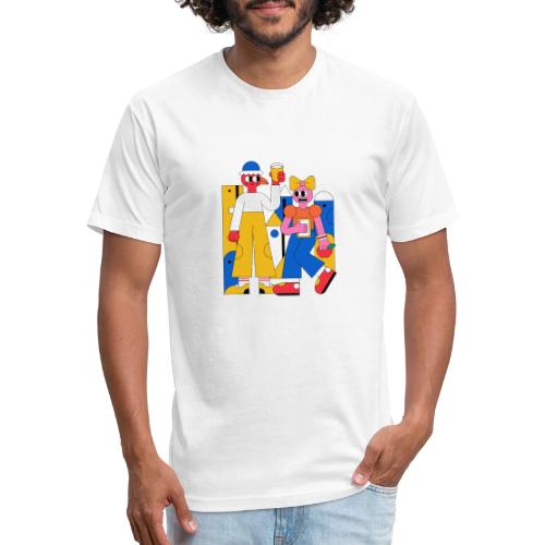 Bold Geometric Duo Pop Art - Unisex Poly/Cotton T-Shirt