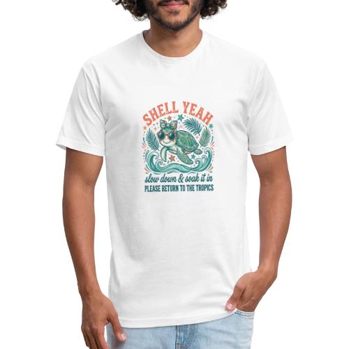 Shell Yeah Sea Turtle Beach Vibes - Unisex Poly/Cotton T-Shirt