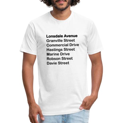 Street Names Black Text - Unisex Poly/Cotton T-Shirt
