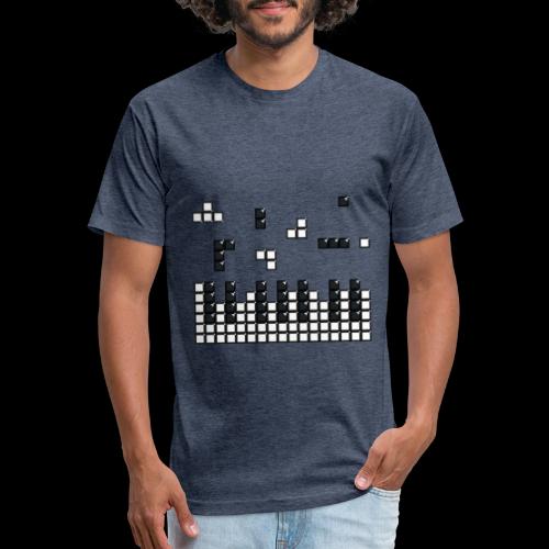 Hit the Brick Piano Keys - Men’s Fitted Poly/Cotton T-Shirt