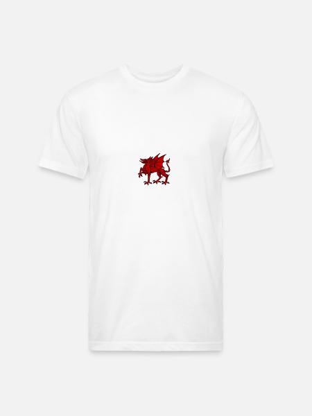 Wales dragon - Unisex Poly/Cotton T-Shirt - white