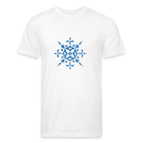 Coastal Christmas Snowflake - Men’s Fitted Poly/Cotton T-Shirt
