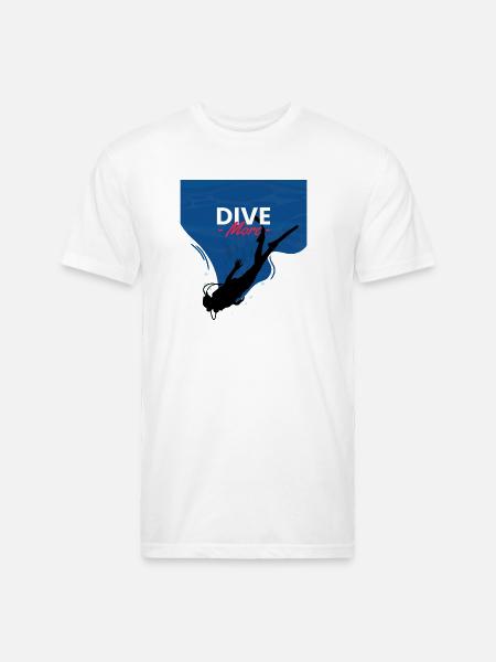 Dive More - Unisex Poly/Cotton T-Shirt - white