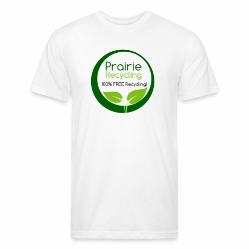Prairie Recycling Official Logo - Men’s Fitted Poly/Cotton T-Shirt