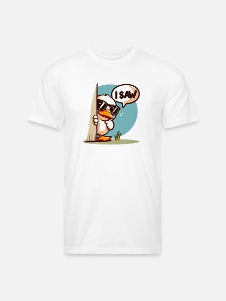 I saw cool duck - Unisex Poly/Cotton T-Shirt - white
