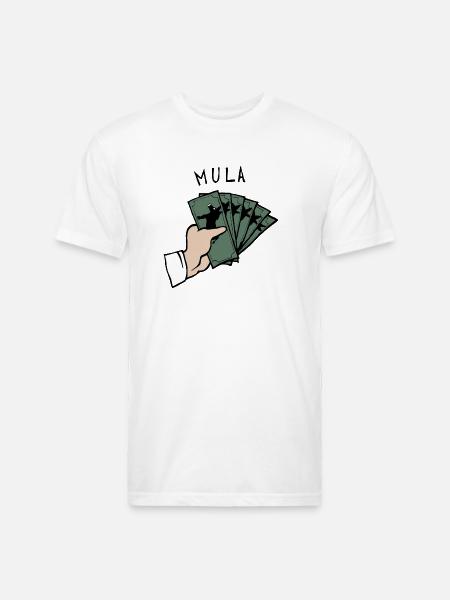 Mule Mula - Unisex Poly/Cotton T-Shirt - white