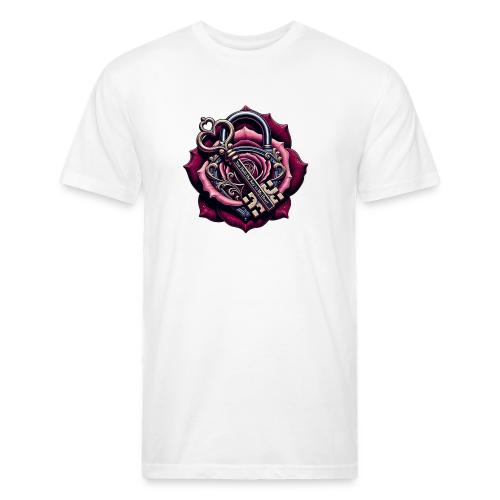 You Hold the Key to My Heart Rose Lock T-Shirt - Unisex Poly/Cotton T-Shirt