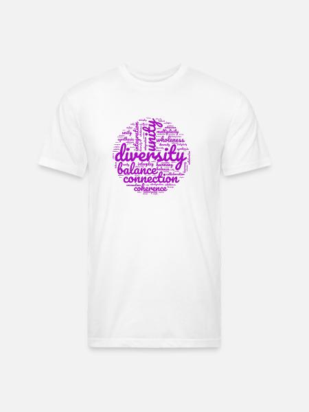 Connected Diversity - Unisex Poly/Cotton T-Shirt - white