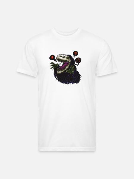 The Grim Reapersaur - Unisex Poly/Cotton T-Shirt - white