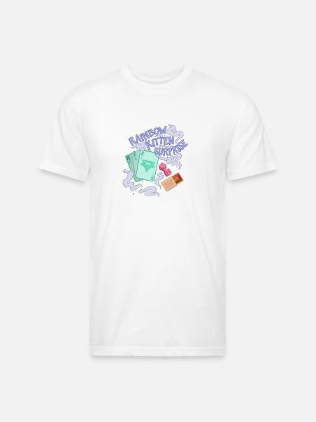 rainbow kitten surprise - Unisex Poly/Cotton T-Shirt - white