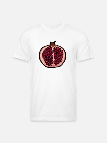 pomegranate - Unisex Poly/Cotton T-Shirt - white