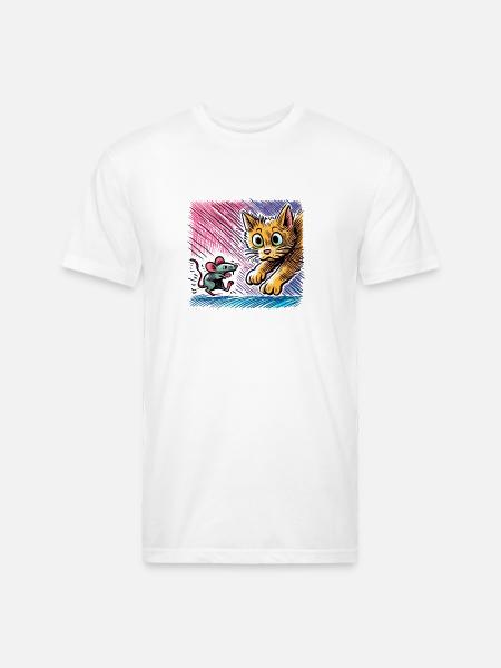 Surprised Encounter - Unisex Poly/Cotton T-Shirt - white