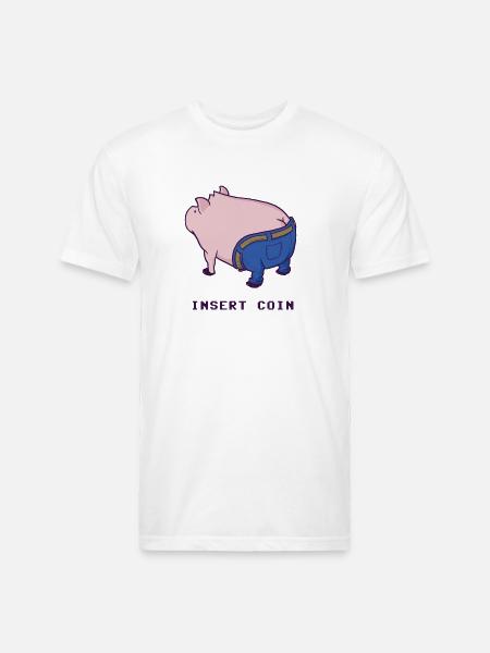 Insert Coin - Unisex Poly/Cotton T-Shirt - white