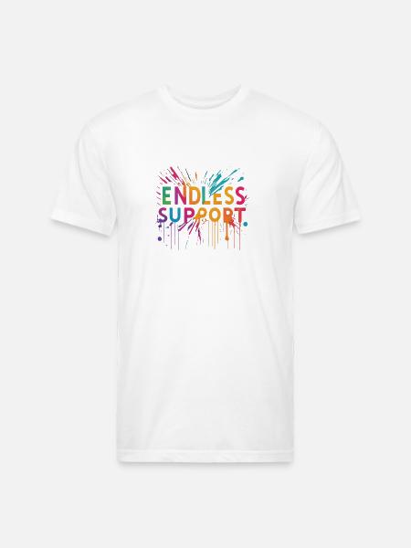 support - Unisex Poly/Cotton T-Shirt - white