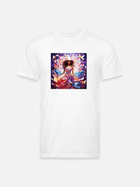 Cute girl - Unisex Poly/Cotton T-Shirt - white