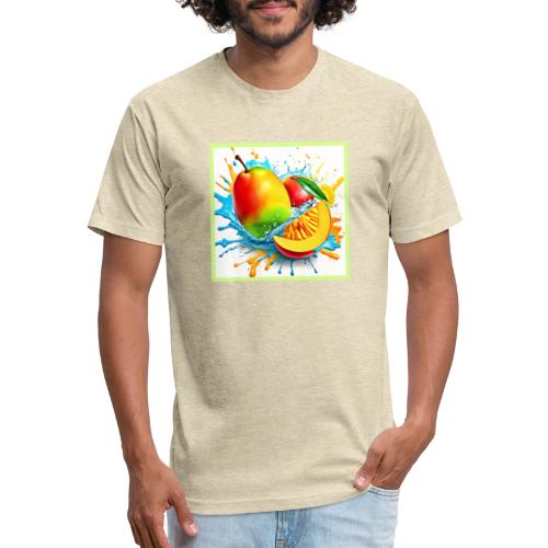 Tropical Mango Treat - Men’s Fitted Poly/Cotton T-Shirt