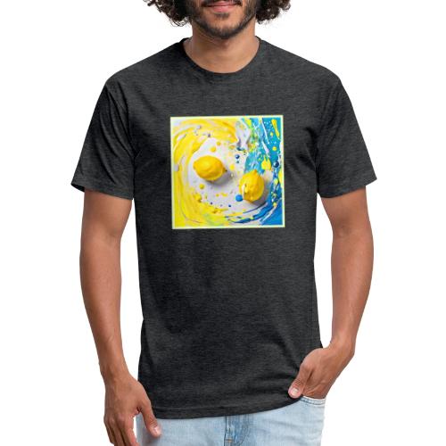 Lemons in a Splash - Men’s Fitted Poly/Cotton T-Shirt