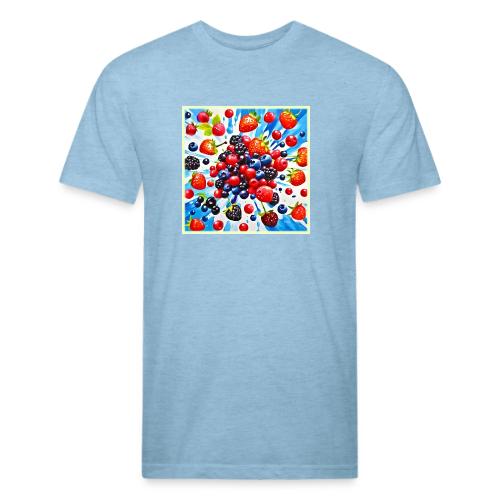 Colorful Berry Fiesta Design - Men’s Fitted Poly/Cotton T-Shirt