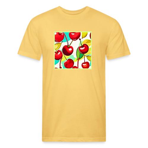 Vibrant Cherry Pattern - Unisex Poly/Cotton T-Shirt